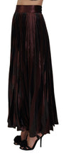 Brown Polyester High Waist A-line Maxi Skirt Dolce & Gabbana