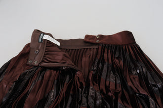 Brown Polyester High Waist A-line Maxi Skirt Dolce & Gabbana