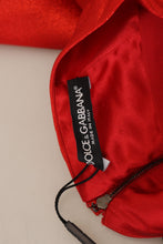 Metallic Red High Waist Polyester Mini Skirt Dolce & Gabbana