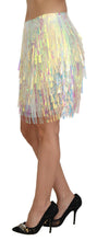 Multicolor Iridescent Fringed Tulle Skirt Dolce & Gabbana