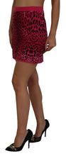 Pink Leopard High Waist A-line Mini Skirt Dolce & Gabbana