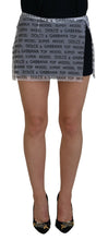 White Logo See Through A-line Mini Skirt Dolce & Gabbana