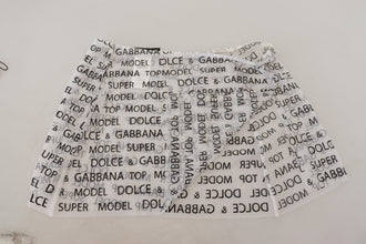 White Logo See Through A-line Mini Skirt Dolce & Gabbana