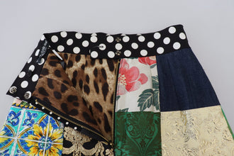 Multicolor Majolica Patchwork Mini Skirt Dolce & Gabbana