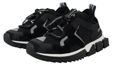 Black Mesh Sorrento Trekking Sneakers Shoes Dolce & Gabbana