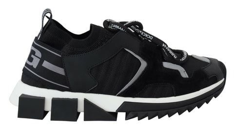 Black Mesh Sorrento Trekking Sneakers Shoes Dolce & Gabbana