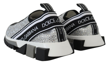 Silver Rhinestones Sorrento Sneakers Shoes Dolce & Gabbana
