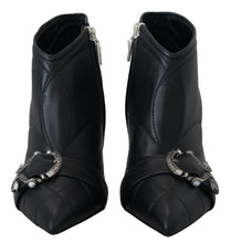 Black Devotion Quilted Buckled Ankle Boots Shoes Dolce & Gabbana