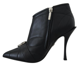 Black Devotion Quilted Buckled Ankle Boots Shoes Dolce & Gabbana