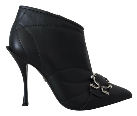 Black Devotion Quilted Buckled Ankle Boots Shoes Dolce & Gabbana
