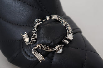 Black Devotion Quilted Buckled Ankle Boots Shoes Dolce & Gabbana
