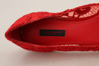 Red Taormina Crystals Loafers Flats Shoes Dolce & Gabbana