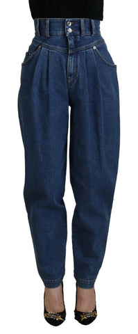 Blue High Waist Denim Cotton Stretch Jeans Dolce & Gabbana