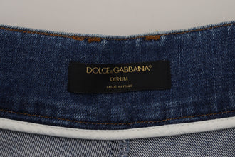 Blue High Waist Denim Cotton Stretch Jeans Dolce & Gabbana