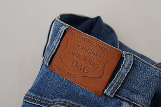 Blue High Waist Denim Cotton Stretch Jeans Dolce & Gabbana