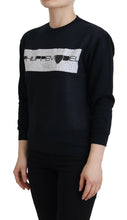 Black Printed Long Sleeves Pullover Sweater Philippe Model