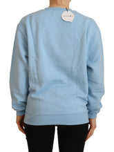 Light Blue Logo Printed Long Sleeves Sweater Philippe Model