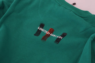 Green Printed Long Sleeves Pullover Sweater Philippe Model