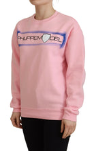 Pink Printed Long Sleeves Pullover Sweater Philippe Model