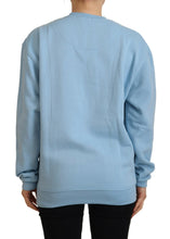 Light Blue Logo Printed Long Sleeves Sweater Philippe Model