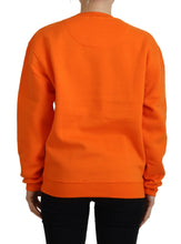 Orange Printed Long Sleeves Pullover Sweater Philippe Model