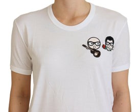 White #dgfamily Crewneck Cotton T-shirt Dolce & Gabbana