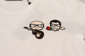 White #dgfamily Crewneck Cotton T-shirt Dolce & Gabbana