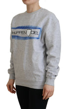 Gray Printed Long Sleeves Pullover Sweater Philippe Model