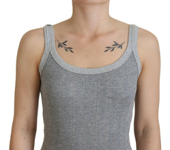 Gray Cotton Modal Canotta Tank Top T-shirt Dolce & Gabbana