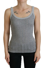 Gray Cotton Modal Canotta Tank Top T-shirt Dolce & Gabbana