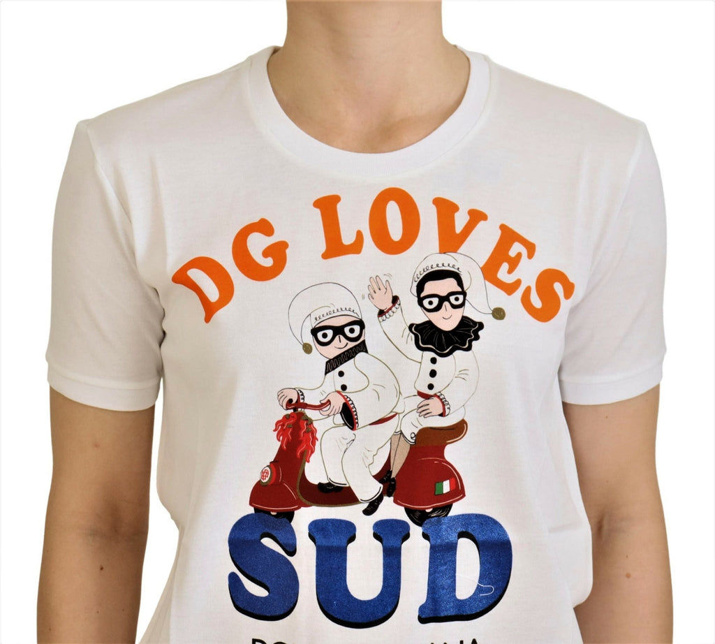 White Cotton DG Loves SUD  T-shirt Dolce & Gabbana