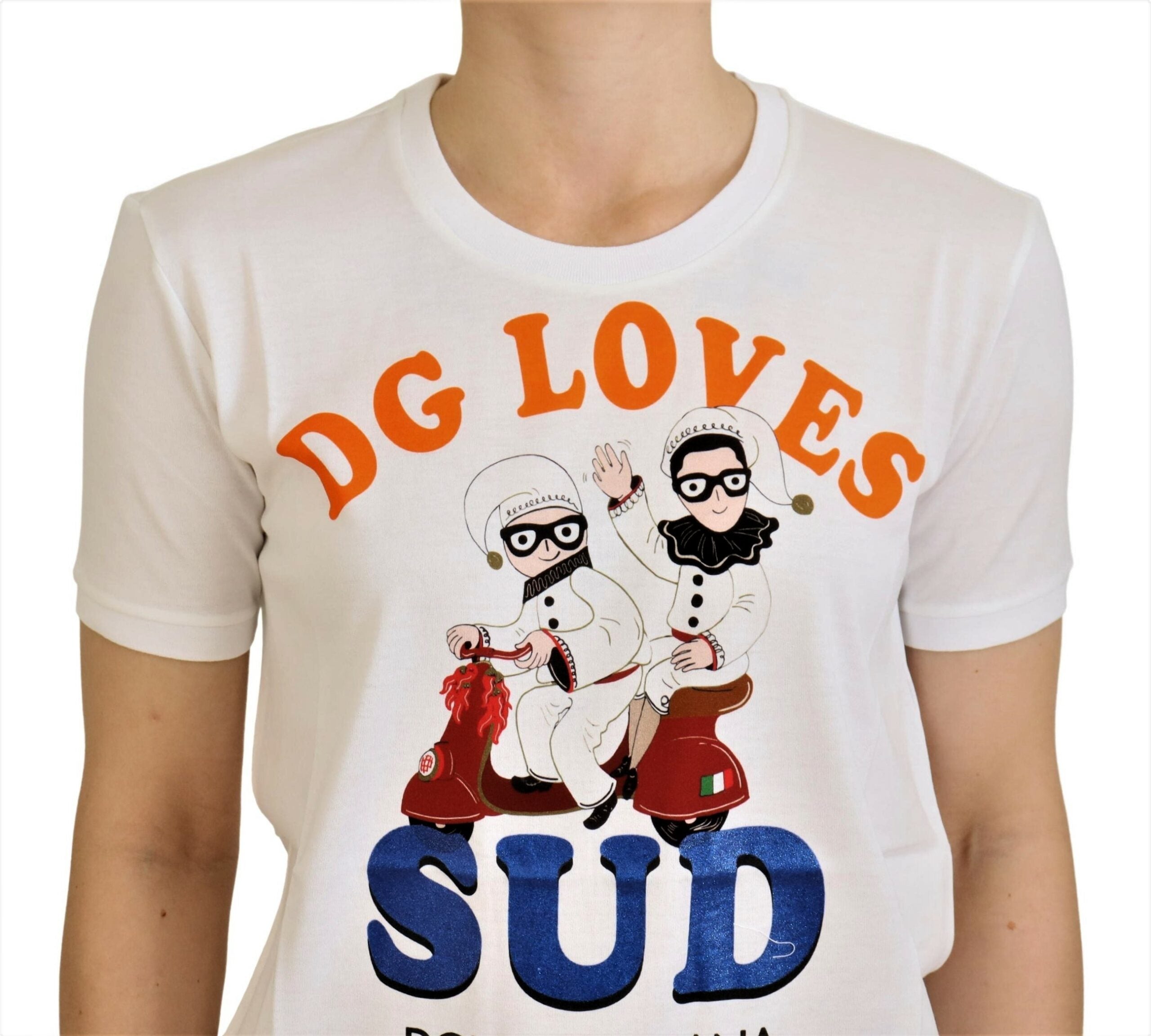 White Cotton DG Loves SUD  T-shirt Dolce & Gabbana