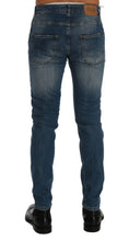Blue Wash Torn Dunfermile Slim Fit Jeans Frankie Morello