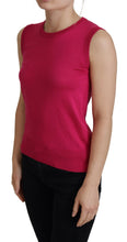 Pink Silk Vest Pullover Crewneck Tank Top Dolce & Gabbana