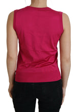 Pink Silk Vest Pullover Crewneck Tank Top Dolce & Gabbana