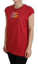 Red Cotton DG Logo Tank Top T-shirt Dolce & Gabbana