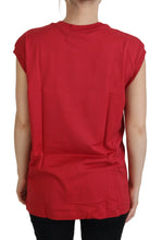 Red Cotton DG Logo Tank Top T-shirt Dolce & Gabbana