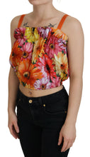 Blouse Cropped Floral Cotton Tank Top Dolce & Gabbana