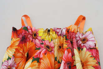 Blouse Cropped Floral Cotton Tank Top Dolce & Gabbana