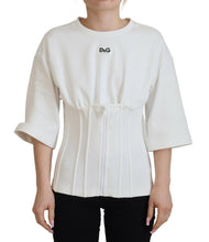 White Corset Stretch Cotton Top T-shirt Dolce & Gabbana