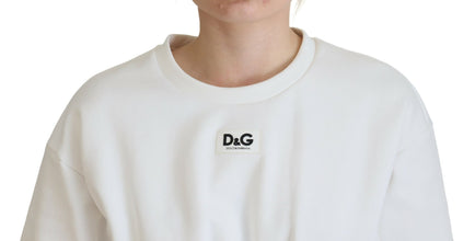 White Corset Stretch Cotton Top T-shirt Dolce & Gabbana