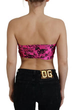 Pink Newspaper Print Bra Cropped Blouse John Galliano