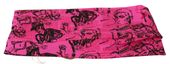 Pink Newspaper Print Bra Cropped Blouse John Galliano