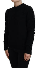 Black Wool Knit Crewneck Pullover Sweater Dolce & Gabbana