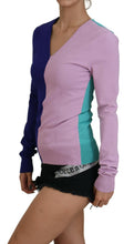 Multicolor V-neck Viscose Long Sleeves Sweater Dolce & Gabbana