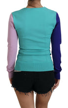 Multicolor V-neck Viscose Long Sleeves Sweater Dolce & Gabbana