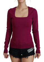 Multicolor Viscose Square Neck Pullover Sweater Dolce & Gabbana