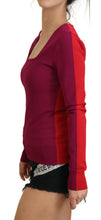 Multicolor Viscose Square Neck Pullover Sweater Dolce & Gabbana