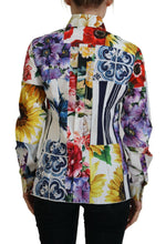 Multicolor Floral Cotton Collared Blouse Top Dolce & Gabbana