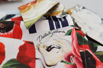 Multicolor Floral Cotton Collared Blouse Top Dolce & Gabbana